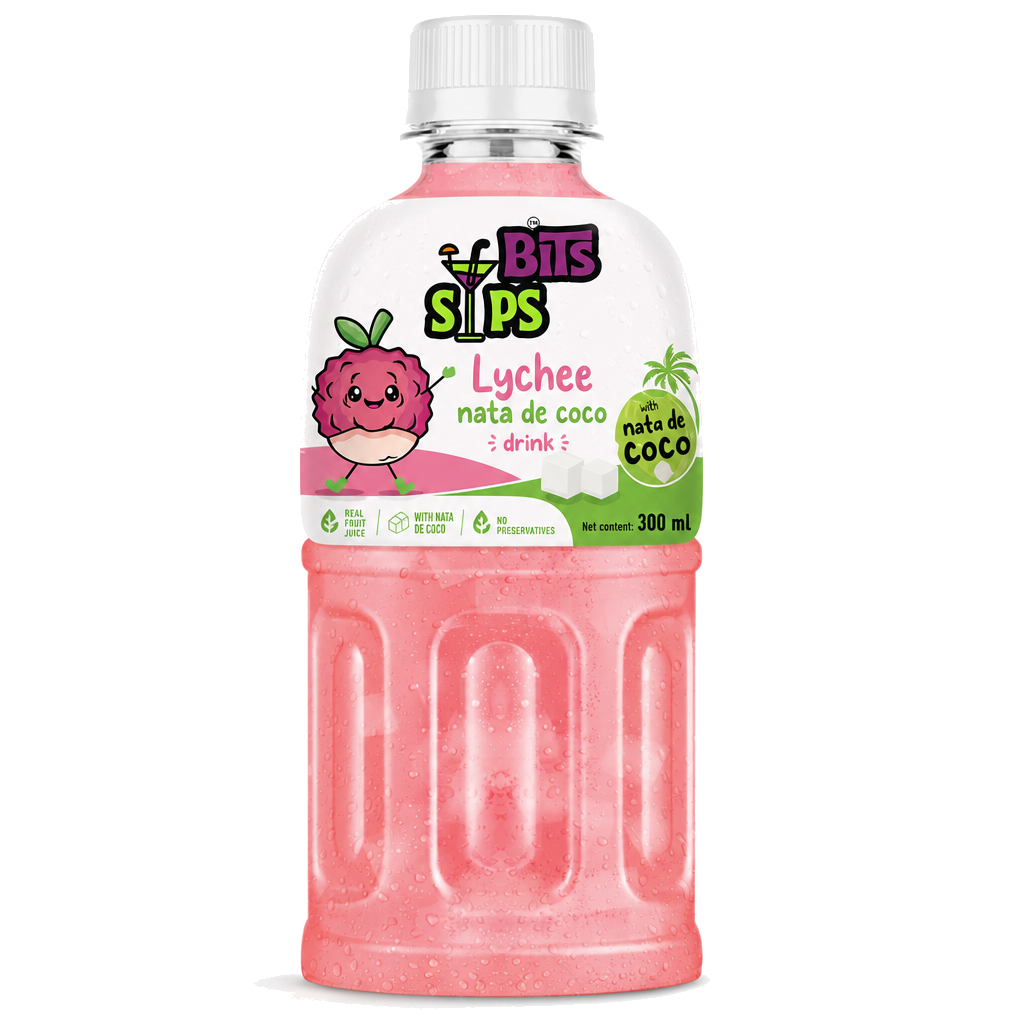 Bits Sips Lychee nata de coco drink